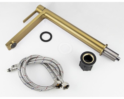 Смеситель для раковины Kaiser Serio 05411-3 цвет Шлифованное золото