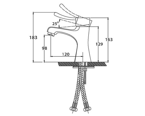 Смеситель для раковины Kaiser Verona 29011 Хром