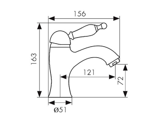 Смеситель для раковины Kaiser Vincent 31111-1 Бронза