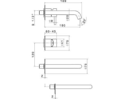 Смеситель для раковины Kerama Marazzi Eterna 69628EXKM.59.067 Брашированная медь
