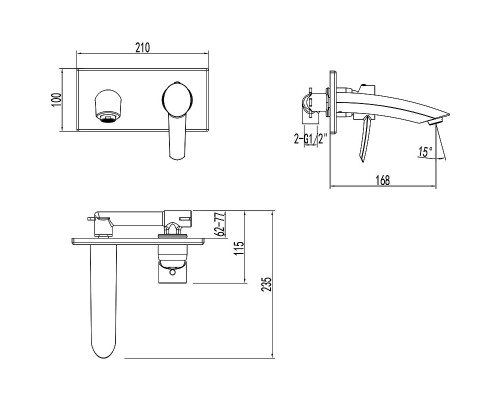 Смеситель для раковины Lemark Atlantiss LM3226C цвет Хром