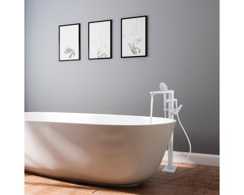 Смеситель для ванны Lemark Bronx LM3744MW цвет Белый матовый