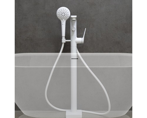 Смеситель для ванны Lemark Bronx LM3744MW цвет Белый матовый