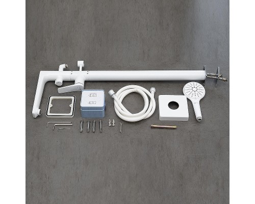 Смеситель для ванны Lemark Bronx LM3744MW цвет Белый матовый