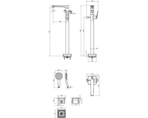 Смеситель для ванны Lemark Bronx LM3744MW цвет Белый матовый
