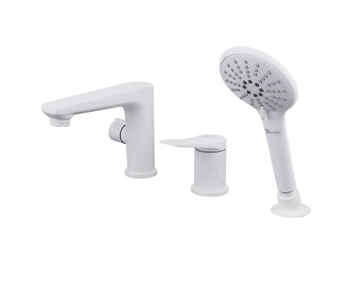 Смеситель на борт ванны Lemark Bronx LM3745MW цвет Белый матовый