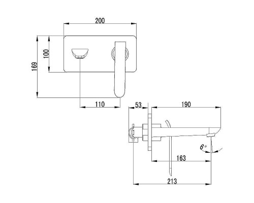Смеситель для раковины Lemark Melange LM4926CW Белый Хром