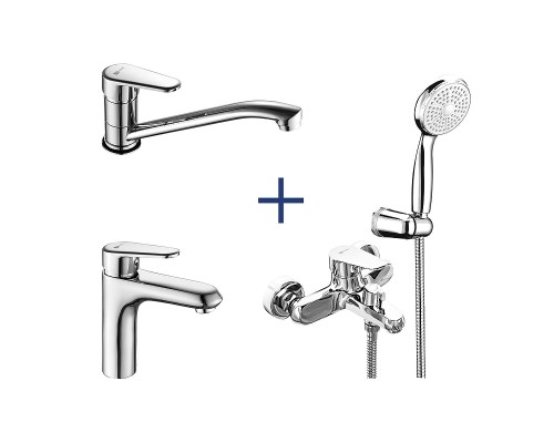 Комплект смесителей Lemark Point LM0381C цвет Хром