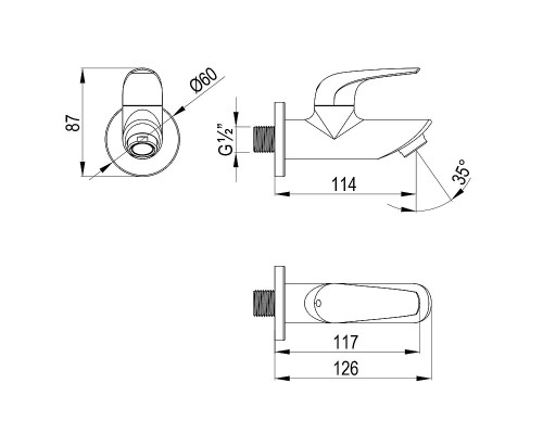Кран для одного типа воды Lemark Project LM4690B цвет Бронза