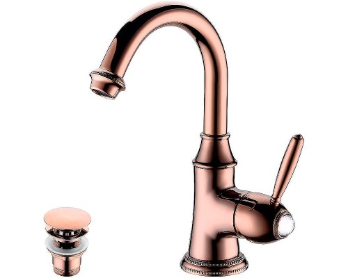 Смеситель для раковины Lemark Spark LM6707RG Розовое золото