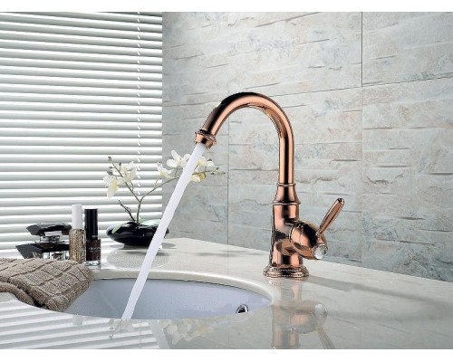 Смеситель для раковины Lemark Spark LM6707RG Розовое золото