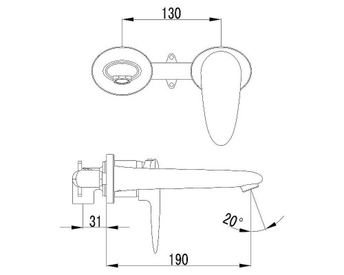 Смеситель для раковины Lemark Status LM4426C Хром