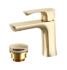 Смеситель для раковины Lemark Ursus LM7206BG цвет Золото матовое