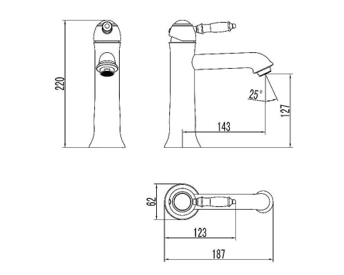 Смеситель для раковины Lemark Villa LM4837C Хром