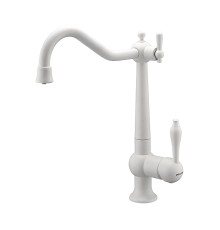 Смеситель для кухни Paulmark Retro Re213226-WH цвет Белый матовый