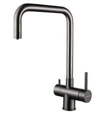 Смеситель для кухни Paulmark Wetter We213030-GM Вороненая сталь