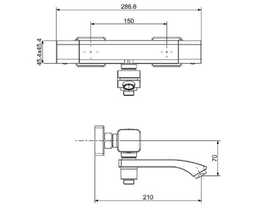 Смеситель для ванны Raglo R01.36 с термостатом Хром