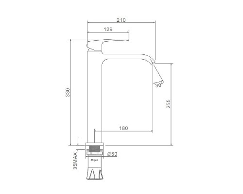 Смеситель для раковины Raglo R02.15.06 цвет Черный матовый