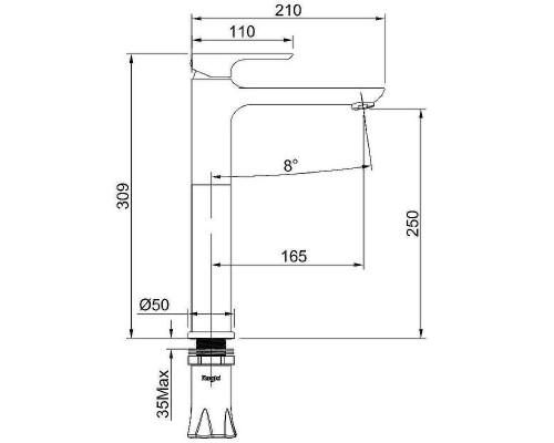 Смеситель для раковины Raglo R03.15 Хром