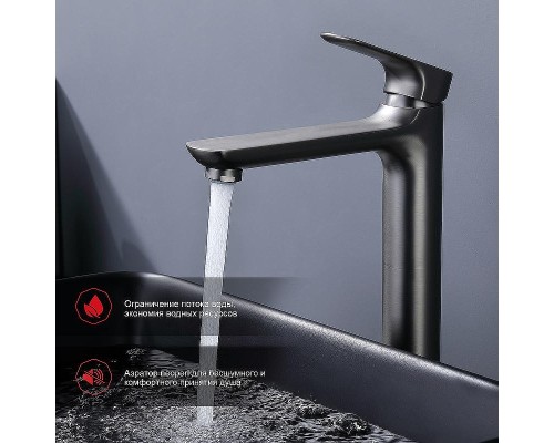 Смеситель для раковины Raglo R03.15.09 Графит матовый
