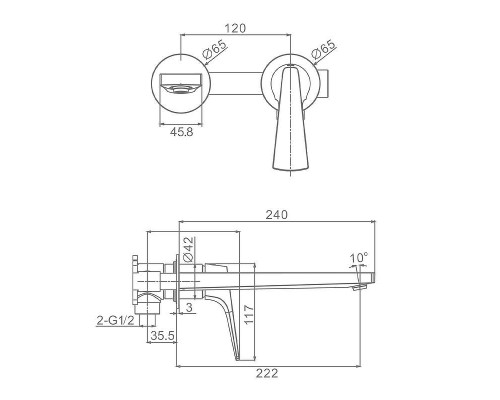 Смеситель для раковины Raglo R07.11.03 цвет Золотой сатин