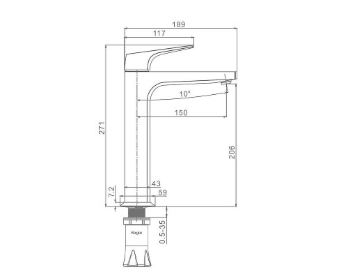 Смеситель для раковины Raglo R07.15 цвет Хром