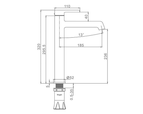 Смеситель для раковины Raglo R20.15.08 цвет Белый