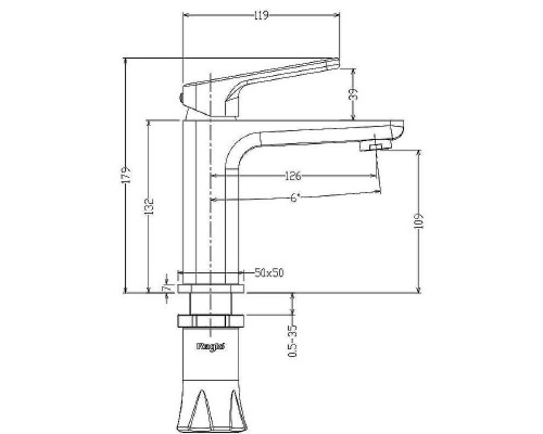 Смеситель для раковины Raglo R51.10.06 Черный матовый