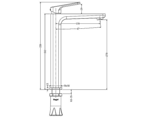 Смеситель для раковины Raglo R51.15.06 Черный матовый