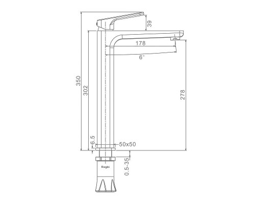 Смеситель для раковины Raglo R51.15.03 цвет Золото матовое