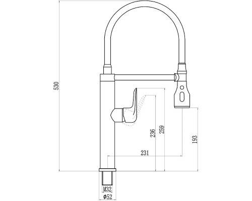Смеситель для кухни Savol S-002803 цвет Хром Черный