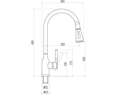 Смеситель для кухни Savol S-002804A цвет Хром