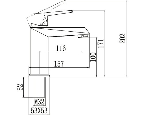 Смеситель для раковины Savol S-005511H цвет Черный