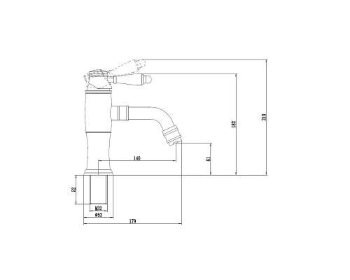Смеситель для раковины Savol S-006611C цвет Бронза