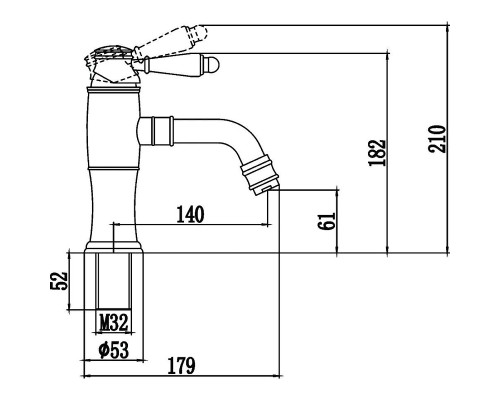 Смеситель для раковины Savol S-006611H цвет Черный