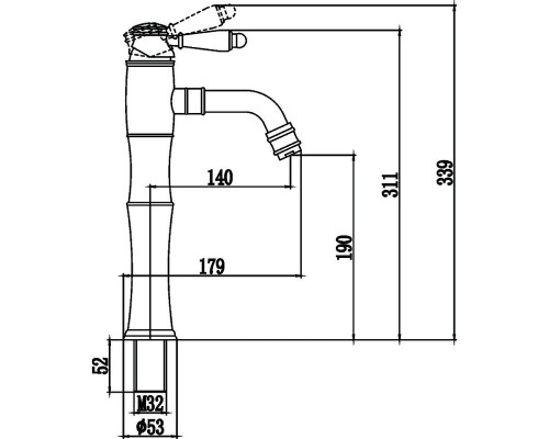 Смеситель для раковины Savol S-006612H цвет Черный