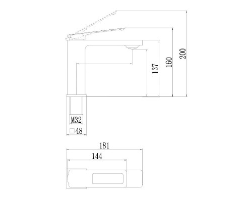 Смеситель для раковины Savol S-009001H цвет Черный