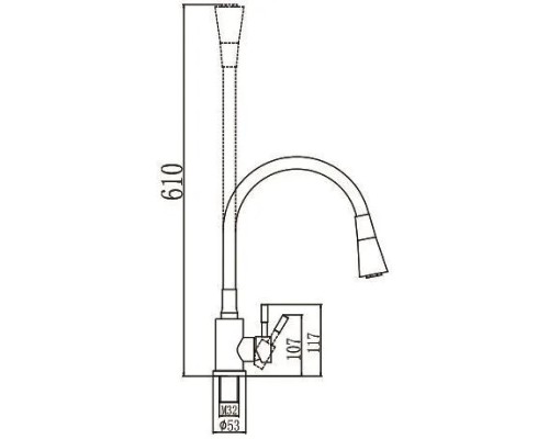 Смеситель для кухни Savol S-3002AM01 цвет Хром Черный