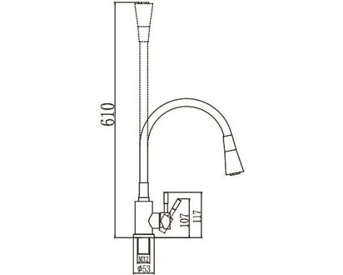 Смеситель для кухни Savol S-3002AM02 цвет Хром Белый