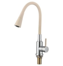 Смеситель для кухни Savol S-3002AM12 цвет Хром Бежевый