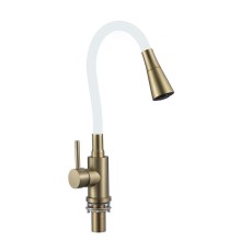 Смеситель для кухни Savol S-3002CM-02 цвет Золото матовое Белый