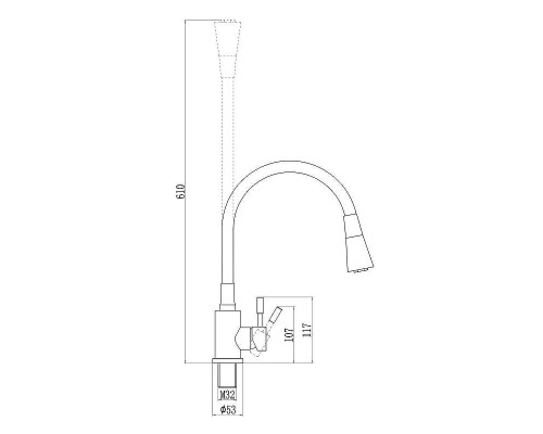 Смеситель для кухни Savol S-3002CM-02 цвет Золото матовое Белый