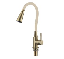 Смеситель для кухни Savol S-3002CM-12 цвет Золото матовое Бежевый