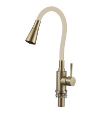 Смеситель для кухни Savol S-3002CM-12 цвет Золото матовое Бежевый