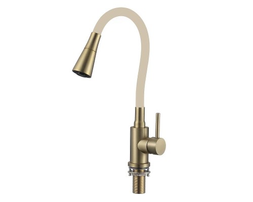 Смеситель для кухни Savol S-3002CM-12 цвет Золото матовое Бежевый