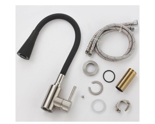 Смеситель для кухни Savol S-3002LM01 цвет Сатин Черный