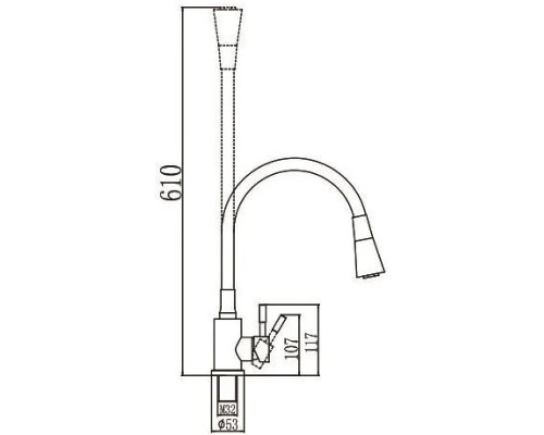 Смеситель для кухни Savol S-3002LM01 цвет Сатин Черный