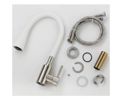 Смеситель для кухни Savol S-3002LM02 цвет Сатин Белый