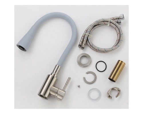 Смеситель для кухни Savol S-3002LM04 цвет Сатин Серый