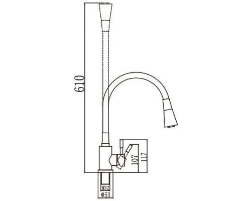 Смеситель для кухни Savol S-3002LM04 цвет Сатин Серый